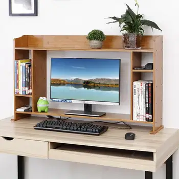 

Desktop Bookshelf Storage Shelf Simple Sorting Shelf Nanzhu Desk Office Bookshelf Desk Storage