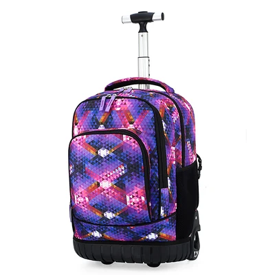 Модный персональный чемодан на колесиках с колесиком может быть обратно, чтобы тянуть сумку для мужчин и женщин скрытый шкив рюкзак багажный - Цвет: Color-5