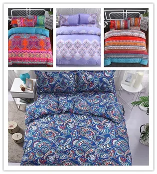 

3D folk-custom printed bedding sets color background chinese stickers chinese style printing fashion comfortable bedding sets