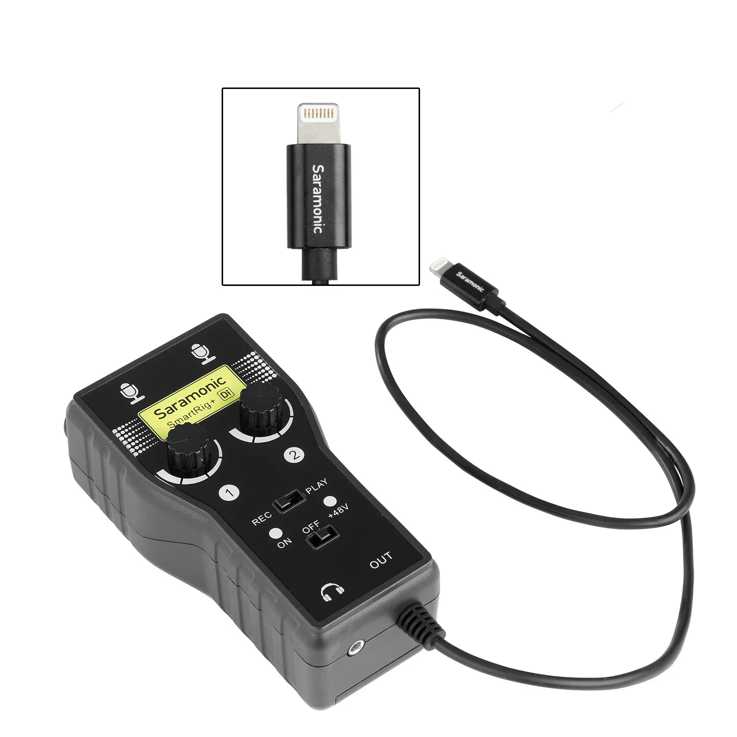 Saramonic SmartRig Series Professional Mic&Guitar Interface Preamplifier Audio Adapter Mixer for Smartphone iOS Android Device 