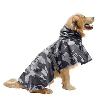 

Pet Raincoat Dog Outdoor Clothes Waterproof Reflective Raincoat Hooded Rain Cape Poncho For Small Large Dog Pet Supplies