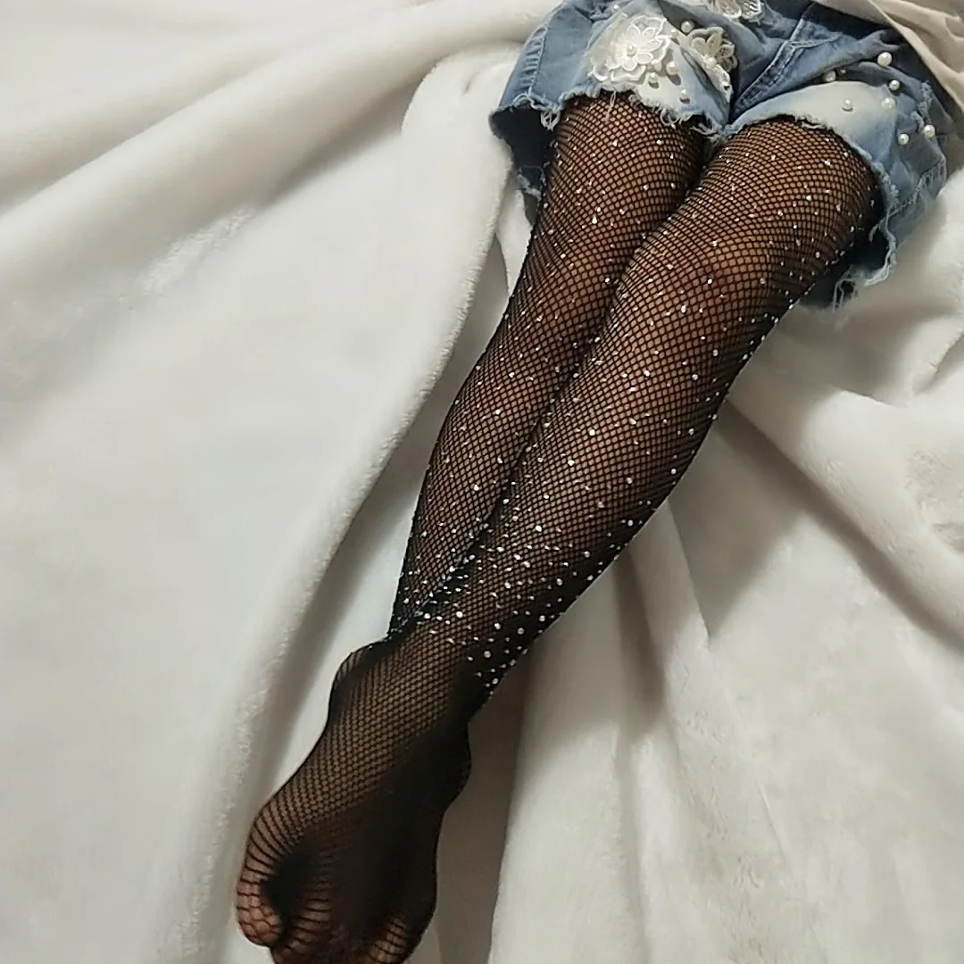 Girls Tights Toddler Kids Baby Girls Rhinestone Fishnet Stockings Pantyhose Children Mesh Stockings Hollow Out Tights