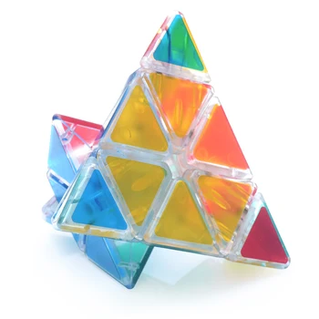 

Third-order 3angle Transparent cubo tetrahedron Cubo Magico Speed Pocket Sticker Puzzle Cubo Professional Educational Toys gxwj