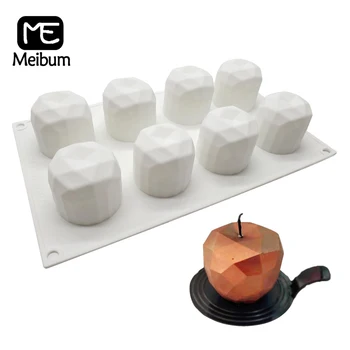 

Apple Diamond Shape Silicone Cake Mold 8 Cavity Candle Mould Chocolate Cupcake Mousse Baking Tools French Dessert Pastry Tray