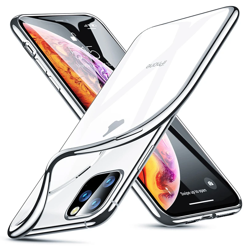 Защитный чехол для iPhone противоударный силиконовый с гальваническим покрытием 11