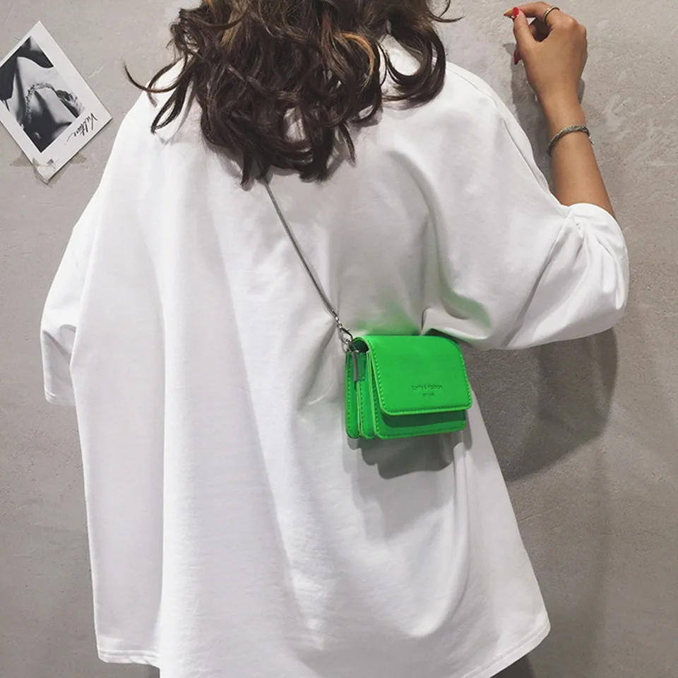 neon green small bag