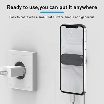 

Black flat magnet car phone holder car dashboard magnetic navigation Mini Strip Shape Stand Metal Magnet GPS Car Mount