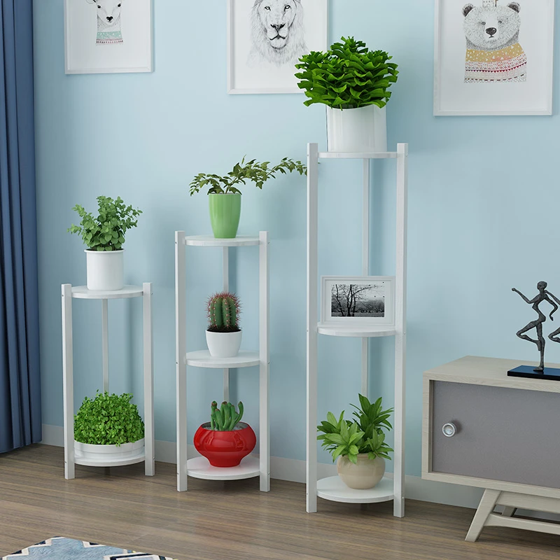 

Flower Airs Solid Wood Multi-storey Indoor Assemble To Ground Noodles A Living Room Flowerpot Frame Green Luo Household Shelf
