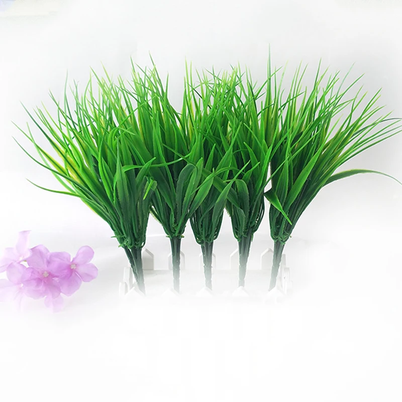 

Artificial Plastic Grass Fake Simulation Plants Office Table Home Decoration hight quality durable deco