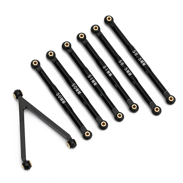 Aluminum Chassis Link Set for 1/24 Scale RC Crawler Car Axial SCX24 LWB 133.7mm AXI00001 Chevrolet AXI00002 Jeep Wrangler
