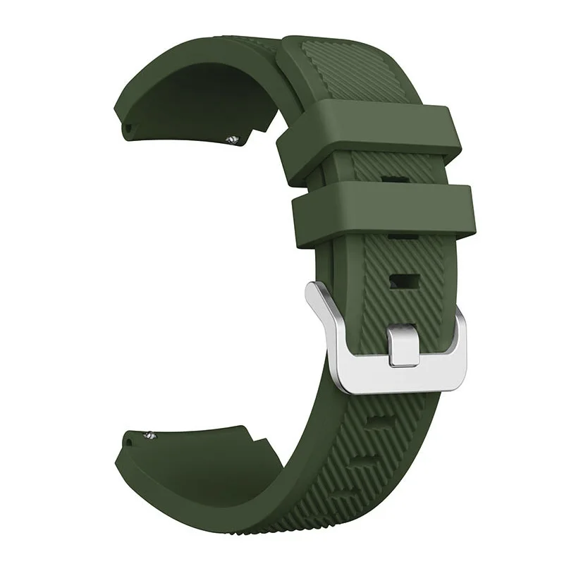 

Soft Silicone Watch Strap Suitable for Samsung S3 Crazy Horse Pattern Solid Color Simple Sport Bracelet Strap WB179