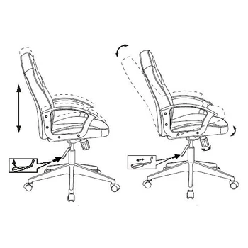 

Armchair game bureaucrat Viking-11, on wheels, artificial leather/fabric, black, (Viking-11/black)