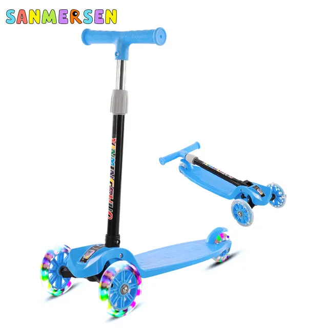 Children Scooter Tricycle Baby Balance Bike Ride On Toys Flash Folding Meter Car Child Walker Toys Indoor Outdoor Toys 1-6 Years 2