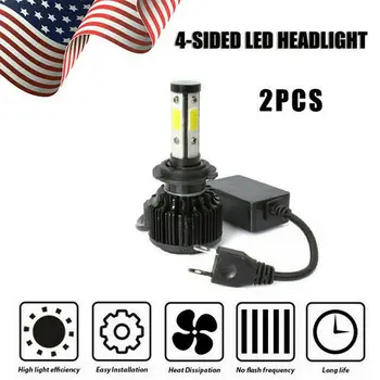 

LED Faros Kit 2 Piezas Bombillas Headlight H7 6500K 12V Almost Cars 6000K CE / Rohs / IP67 Aluminium Alloy White 5 Year 80w/set