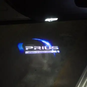 

2PCS LED Car Welcome Light Pattern Ghost Laser Projector lamps Car Door Light Decor Gadgets For Toyota Prius Car Accessories