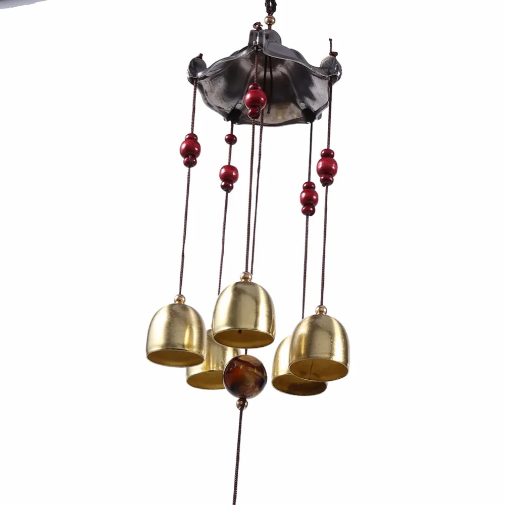5 Copper Wind Chimes Mascot Yard Shui Wall Decor Living Garden Gifts Decor Outdoor Hanging Bells Feng Room Home for Chapel