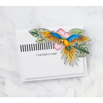

2020 New Tropical Jungle With Flying Bird Metal Cutting Dies Scrapbooking For DIY Paper Decorative Embossing Stencil Card Stamp