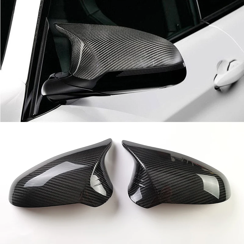 2Pcs 3K Rivestimento Esterno Specchietto Retrovisore Esterno In Fibra Di Carbonio Per Bmw M3 F80 M4 F82 F83 M2 F87 2012 ~ 2018 Lhd