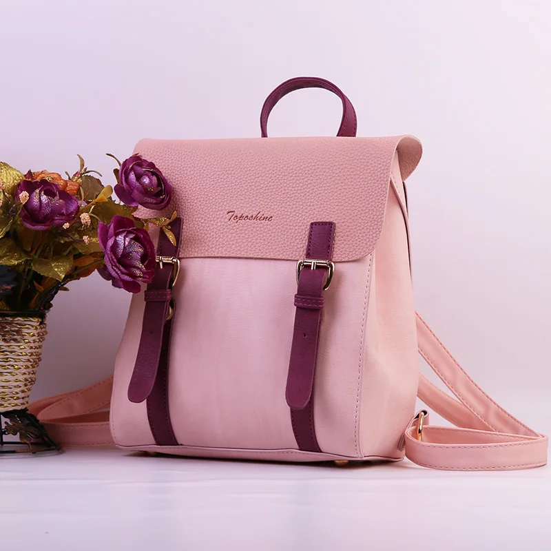 Toposhine, дизайн, женские рюкзаки, модные, квадратный, для девочек, рюкзак из искусственной кожи, Одноцветный, женский рюкзак, Дамская мода, школьная сумка 1704