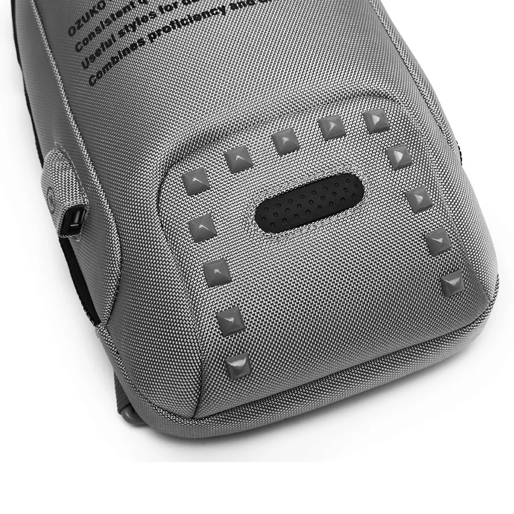 OZUKO, Мужская многофункциональная сумка через плечо, противоугонная, водонепроницаемая, для путешествий, на груди, непроницаемая, h1