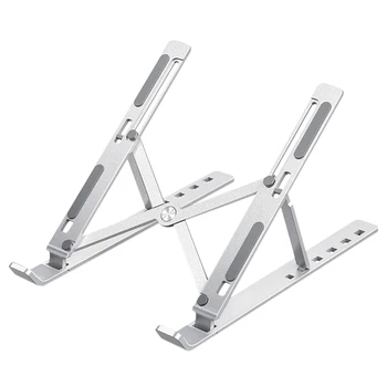 

Laptop Stand Adjustable Aluminum, Foldable Portable Desktop Holder Compatible with 10 - 15Inch Laptops