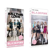 340 шт./компл. BTS большой Почтовые открытки Лиза Дженни звезда поздравительная открытка с сообщением на Рождество и Подарки на год