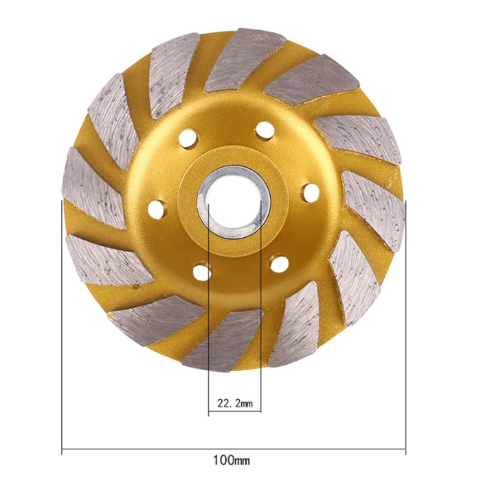 1 шт. алмазный шлифовальный диск колеса бетона чашки диск кладка камня инструмент 100 мм _ WK