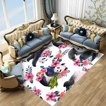 3D коврики для гостиной, милые панды, черные глаза, принт, ковер, противоскользящие ковры, коврик для спальни, кухни, коврики для улицы, для дома