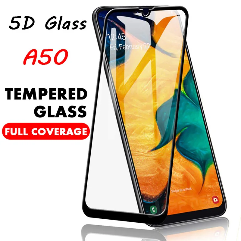 Закаленное стекло для Samsung A50 A20 A10 HD 5D Защитная пленка экрана Galaxy A70 A30 A40 A50|Защитные