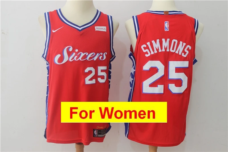 Прозрачный Филадельфия Бен Симмонс Joel Embiid Allen Iverson Markelle Fultz Julius Erving майки для женщин - Цвет: Прозрачный