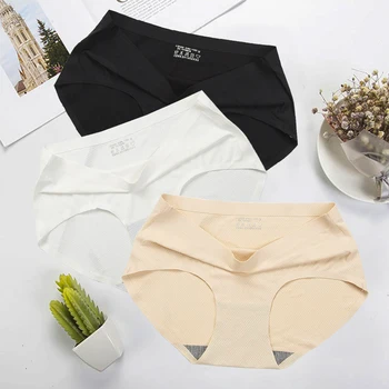 

3pcs/lot Women Sexy Panties Briefs Seamless Breathable Underpants Ultra-thin Underwear Thong Lingerie Pants Panty #F