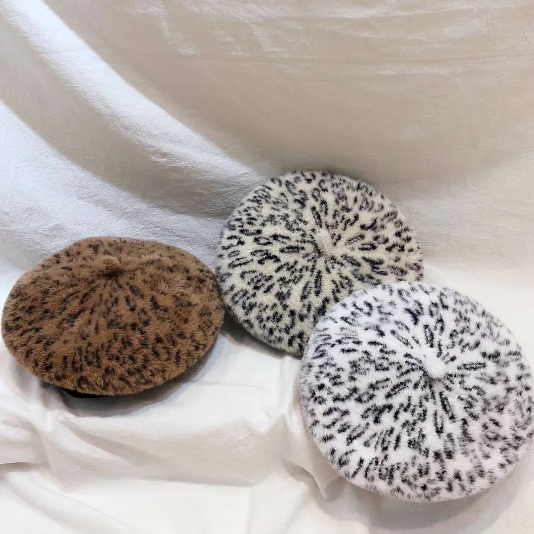 VISROVER женский шерстяной берет leopardskin женская вязаная шапка Весна Осень Зима шапка высокое качество Женская Boina