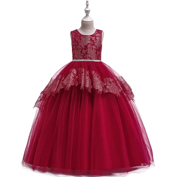 

Kids Bridesmaid Flower Girls Wedding Dresses For Party Dress Summer Children Clothes Girls Princess Dress For Girls 8 10 12 Year