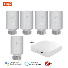 Tuya ZigBee 3,0 Smart Heizkörper Antrieb Thermostat Heizung Temperatur Controller Voice Control Arbeitet Mit Alexa Google Hause