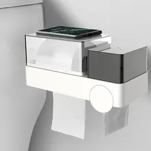 Водонепроницаемый держатель туалетной бумаги пластиковые настенные крепления туалетной бумаги лоток Многофункциональный контейнер для хранения, для ванной держатель кухонной бумаги