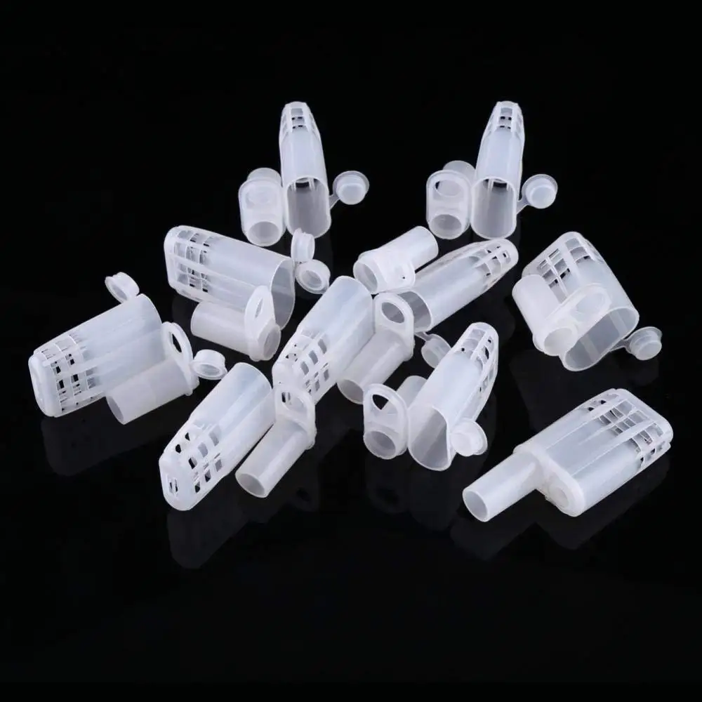 20Pcs Bee Queen Cage Beekeeping Protection Plastic Rearing Move Queen Bee Equipment White Beekeeper Tools Insectary Box