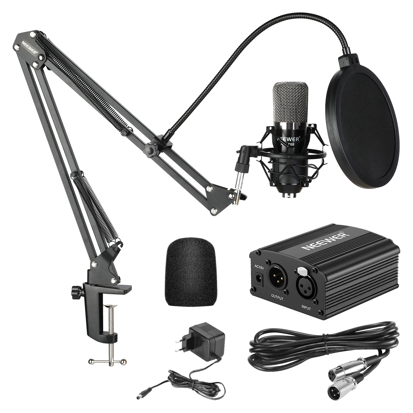 Neewer NW-700 Профессиональный конденсер микрофон NW-35 подвеска стрела подставка + XLR