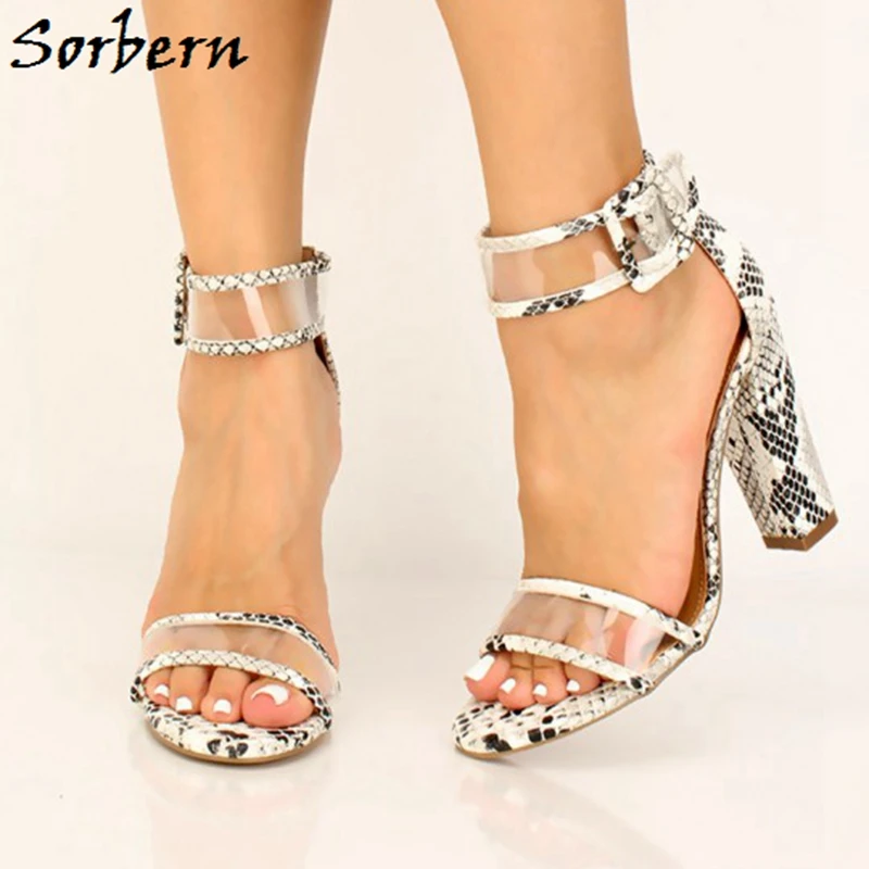 Sorbern Block Heel Women Sandals Chunky 