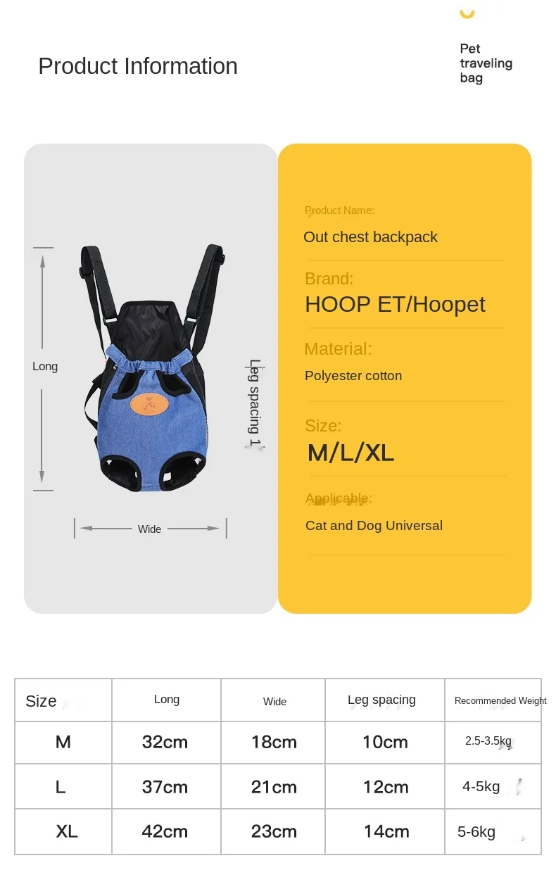 Cat Front Carrier Bag