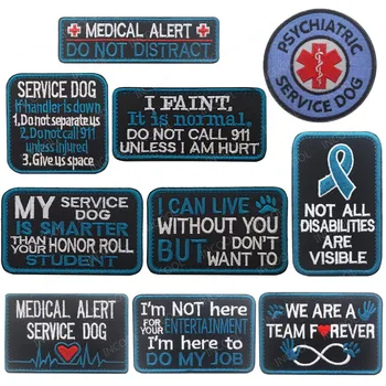 

Service Dog K9 Dog Medical Alert Do Not Distract Embroidered Patches Tactical Military Patch Decorative Embroidery Badges