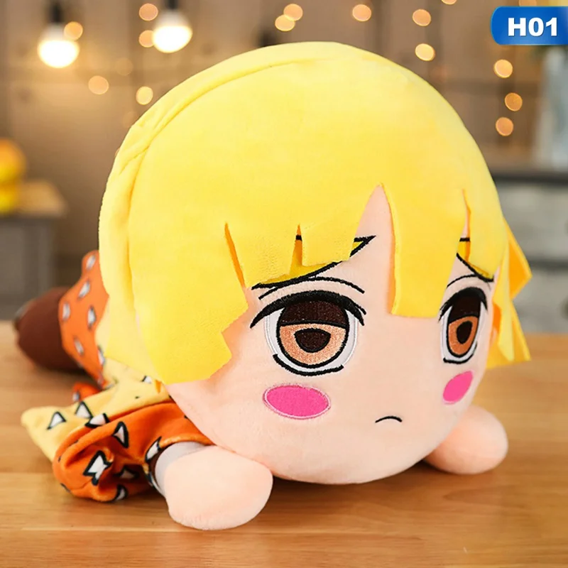 Anime Ghost Blade Plush Pillows Toy Soft Cartoon Pillow Cushion Double-sided Printing Anime Peripheral Gift for Kids Girls