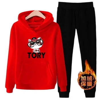 

t45 cartoon cat Casual Tracksuit Women Autumn Set 2018 Two Piece Set Long Sleeve Hoodies Pullover Pants Set Sportwear Tracksuits Outfit