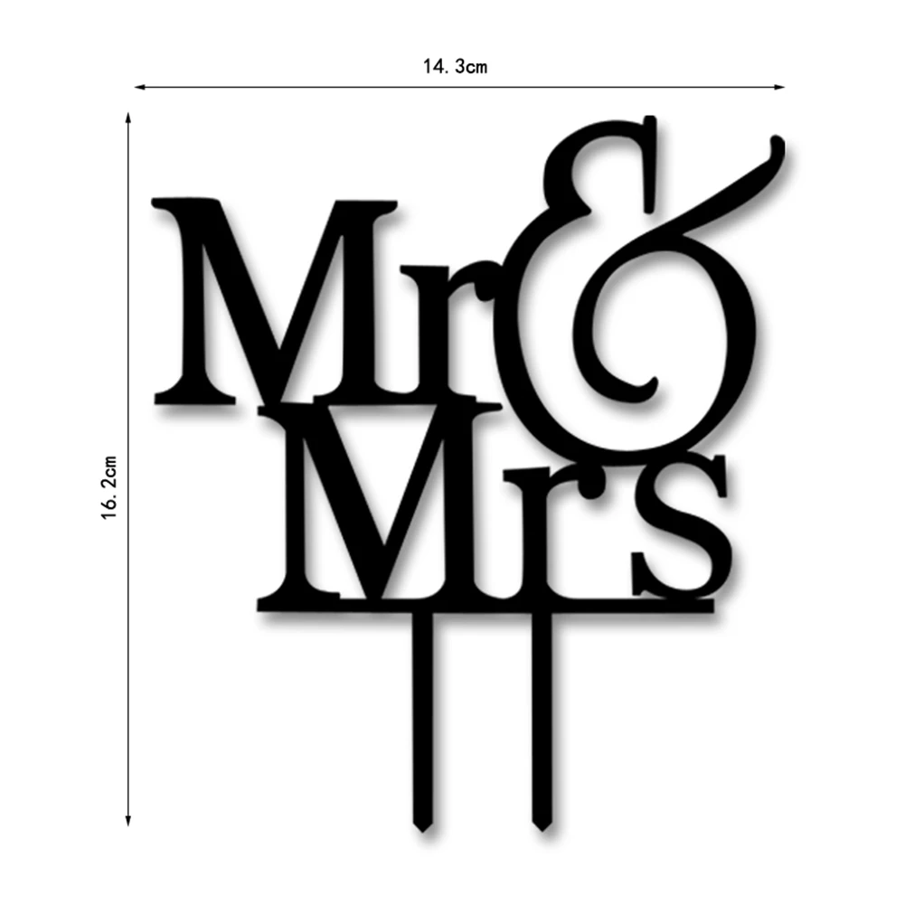 Акриловые DIY флажки для торта, Аксессуары для выпечки, Mr Mrs, Свадебная вечеринка, персонализированная вставка, карта, топпер для торта, украшение торта
