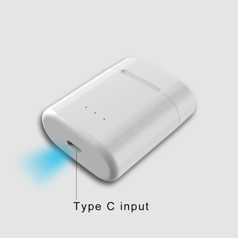 Built in 450mAh Battery Type C Wireless Charge Case Wireless Charger Box For Airpods 1 2