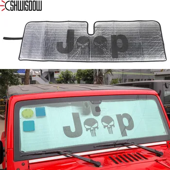

Car Heated Windshield Sunshade Car Window Windscreen Cover Sun Shade Car-covers Solar Protection For Jeep Wrangler JK TJ
