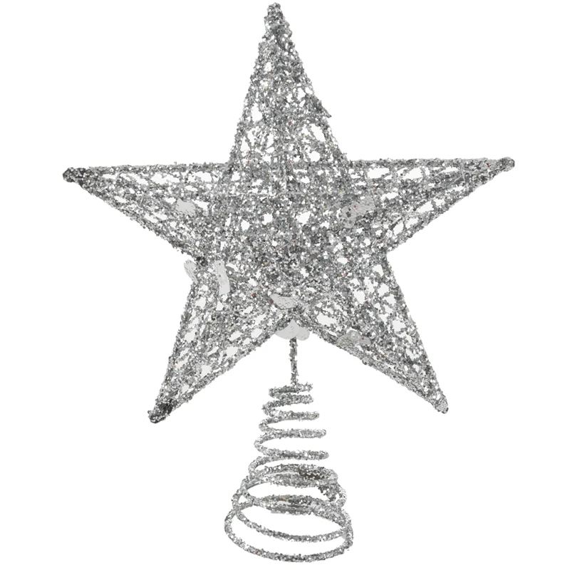 Silver 15cm Промо-акция! Украшение для рождественской елки, Рождественский Декор, орнамент, украшение для рождественской елки - Цвет: Silver 15cm
