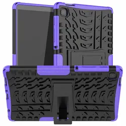Shockproof Rugged Dual Layer Protective Tablet Case with Kickstand - Just case (Purple)