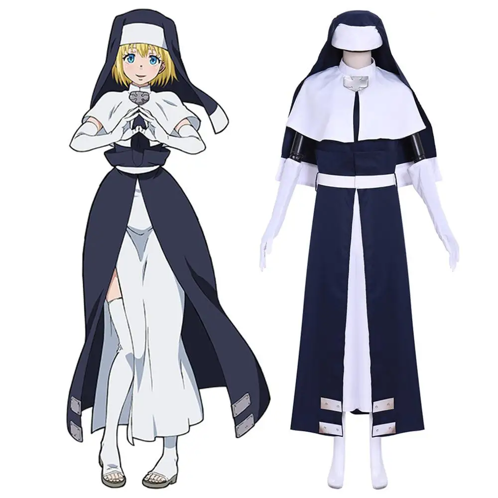 

Cosplaydiy Cartoon Anime Fire force No.8 Special Team Iris Cosplay Costume Adult Kids Nuns Costume L320