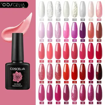 

COSCELIA 10ml Nail Gel Polish Hot Selling Colors For Manicure Soak Off Semi Permanent Hybrid Nail Art Prime Gel Varnish Polish