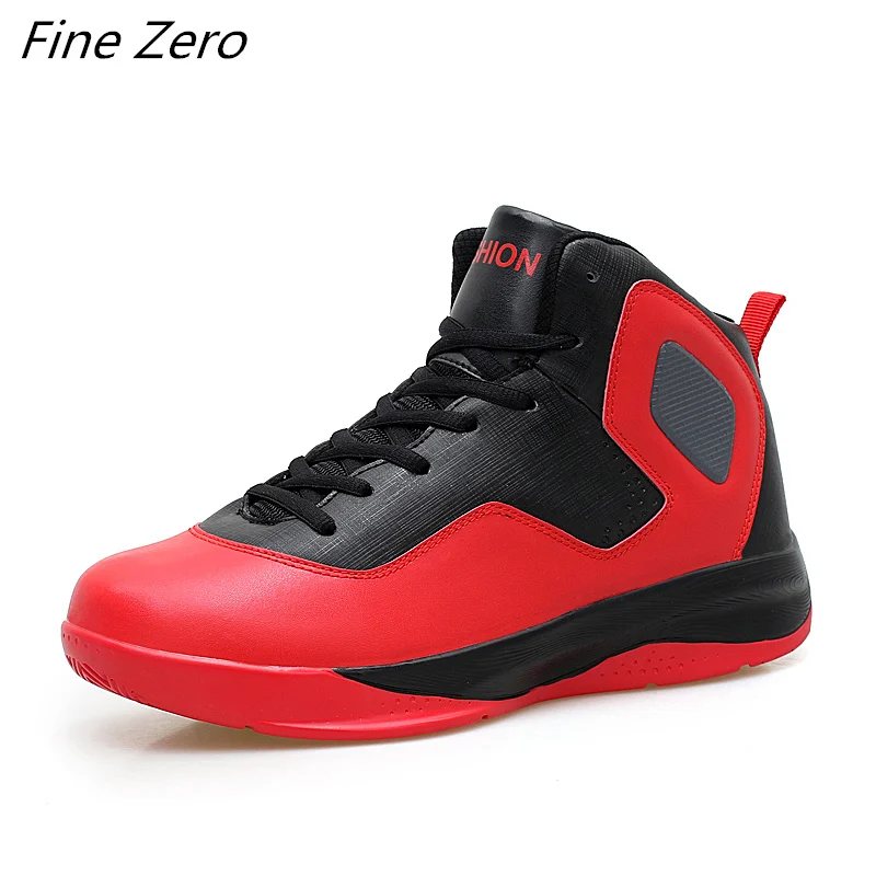 Обувь с высоким берцем; удобные фирменные туфли для Для мужчин баскетбольная обувь мужской уличный баскетбол культуры Спортивная обувь Высокое качество кроссовки для Для мужчин - Цвет: Black red